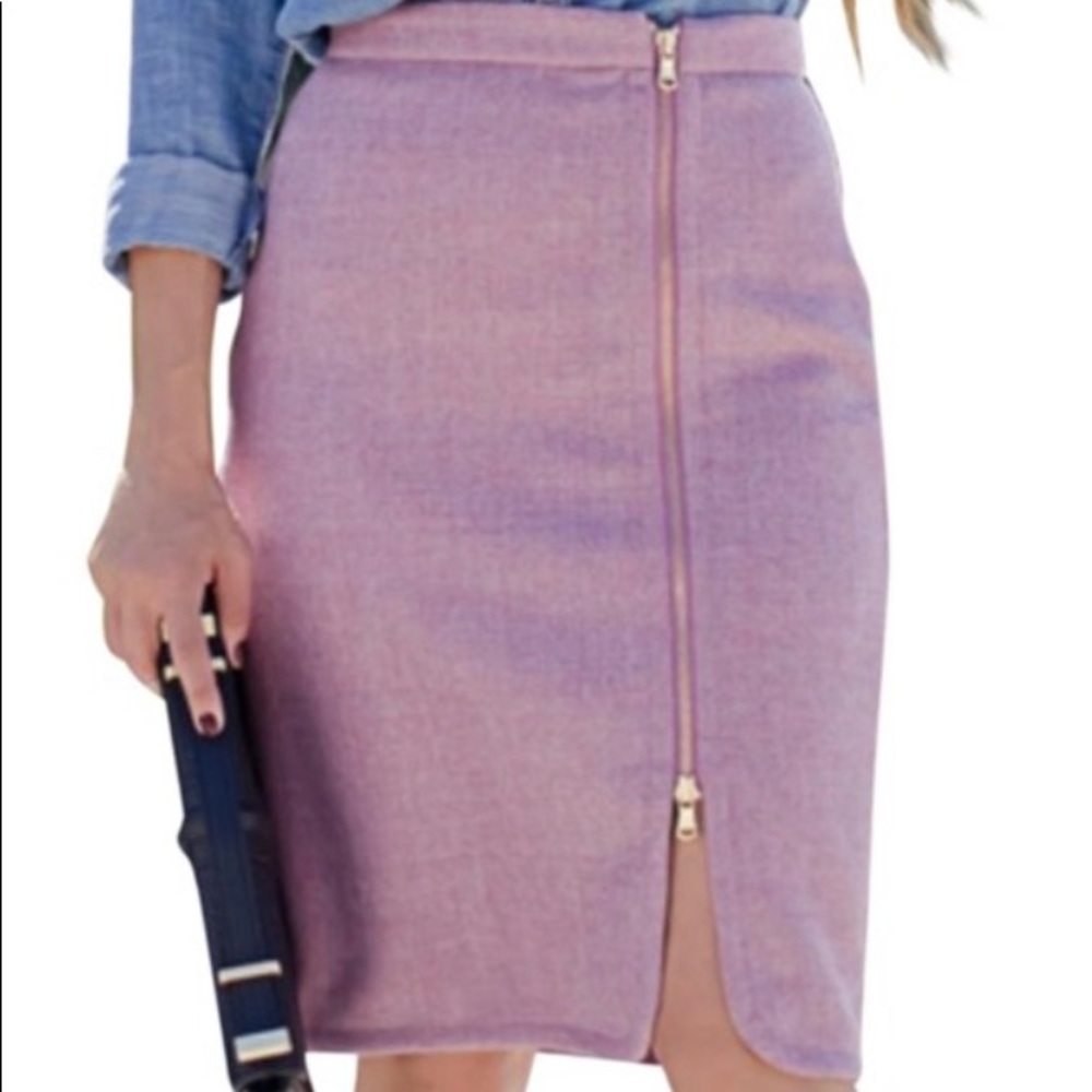 J. Crew tulip hem wool zipper skirt size 00 EUC